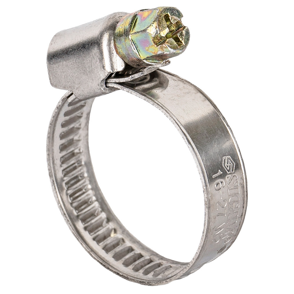 Хомут черв'ячний неіржавкий 9 мм D16-27мм 25 шт. SIGMA (2510051)