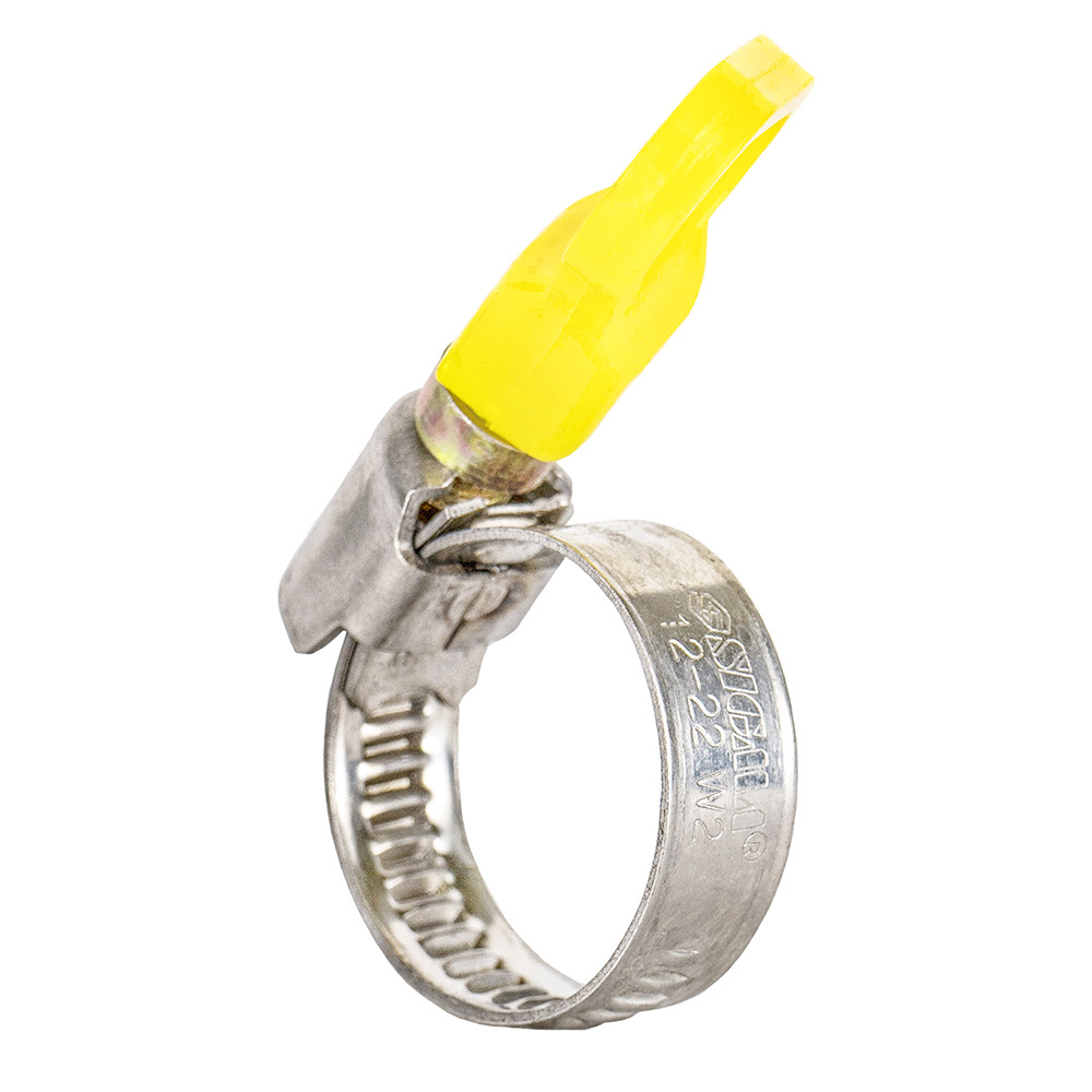 Хомут черв'ячний неіржавкий з метеликом 9 мм D12-22 мм 25 шт. SIGMA (2512031)