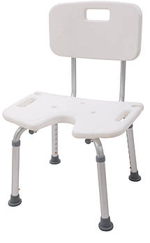 Стілець для душу зі спинкою на ніжках MED1-SC6015A