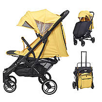 Прогулянкова коляска Yoya Plus Max Жовта, рама чорна