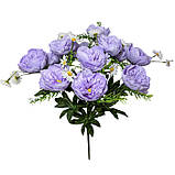 Штучні квіти букет півонії з ромашками Колор, 48см, фото 2
