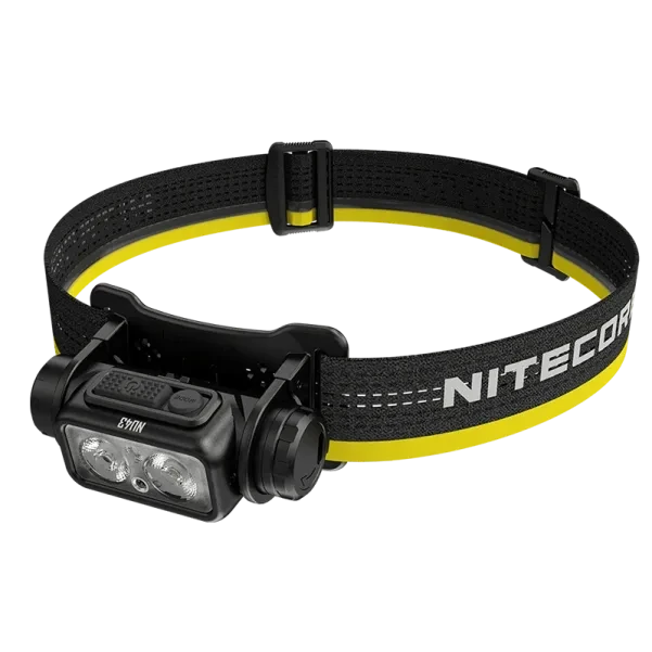 Ліхтарик налобний Nitecore NU43, потужний, легкий, водозахищений, 1400 люмен, дальність 130 м, захист IP68, автономність до 90 год, фото 1