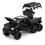 Машинка пікап Dodge Ram Mammoth моделька іграшка металева 21 см Чорний (60850), фото 2