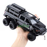 Машинка пікап Dodge Ram Mammoth моделька іграшка металева 21 см Чорний (60850), фото 4