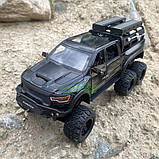 Машинка пікап Dodge Ram Mammoth моделька іграшка металева 21 см Чорний (60850), фото 8