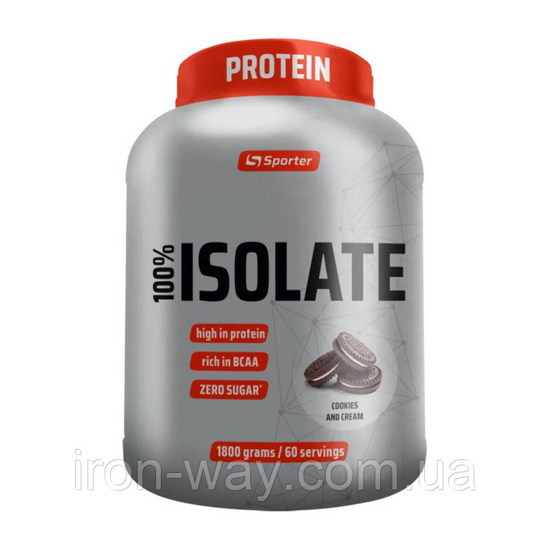 Sporter 100% Isolate (1,8 kg, cookies and cream), фото 1