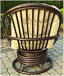 Крісло - гойдалка з натурального ротанга обертове, фото 5
