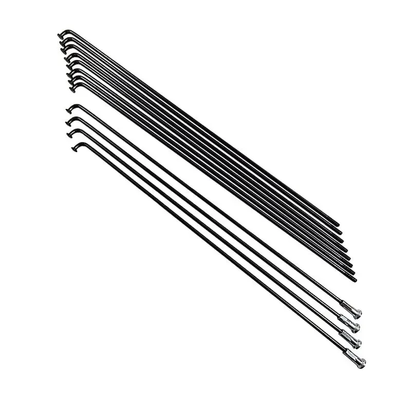 Комплект спиць 244 мм 12G 36H чорний із ніпелем, фото 1