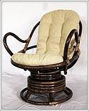 Крісло - гойдалка з натурального ротанга обертове, фото 7