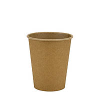 Стакан одношаровий крафтовий “U” 250мл ЄВРО (50шт.), 35уп./ящ. (кр-80)