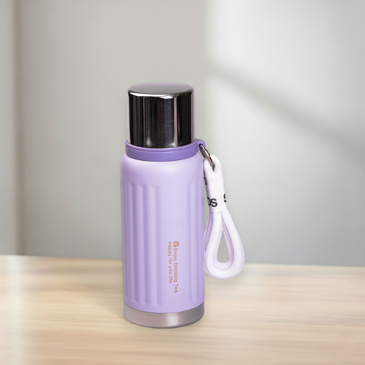 Термос із нержавіючої сталі HP-14-9V 600 мл бузковий, фото 1