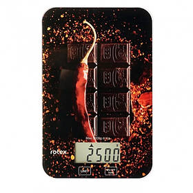 Ваги кухонні 21,5 х 14 х 1,5 см Rotex RSK14-P pepper