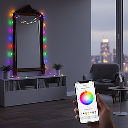 Розумна гірлянда Smart 200 LED, 2 м, мультиколор, керування смартфоном, 1733042W