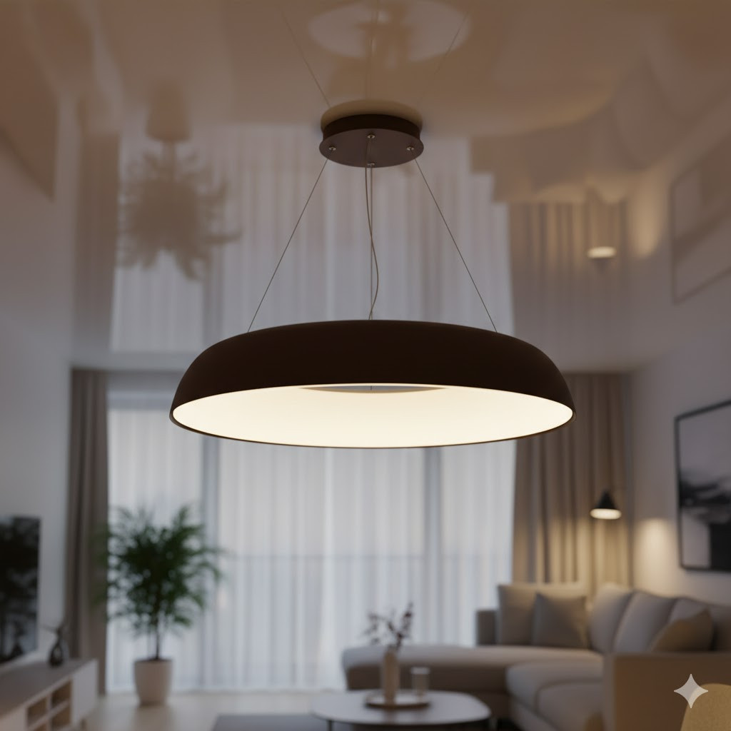 Люстра світлодіодна підвісна Levistella 80W до 18 м² колір Чорний LVS5403, фото 1