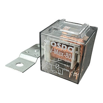 Реле 5 конт. 12В 80А, кронштейн, ВАЗ, ГАЗ