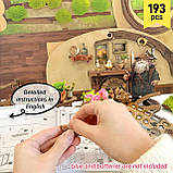 Румбокс Хатина Хобіта Інтер'єрний конструктор The Magic Ring House DIY Roombox Kit SQ-59, фото 8