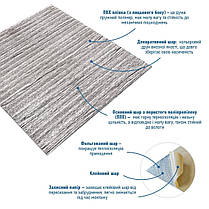 Самоклеюча декоративна 3D панель 700x700x8.5мм Білий Бамбук (071) SW-00000073, фото 2