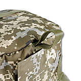 Сумка-баул 120 л піксель виготовлений з посиленої тканини Oxford 600D | Циліндрична конструкція, фото 4