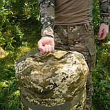 Сумка-баул 120 л піксель виготовлений з посиленої тканини Oxford 600D | Циліндрична конструкція, фото 10