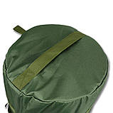 Сумка-баул 80 літрів (74*37.5 см) для військовий Олива Циліндричної конструкції Водонепронепроникний, фото 4