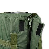 Сумка-баул 80 літрів (74*37.5 см) для військовий Олива Циліндричної конструкції Водонепронепроникний, фото 6
