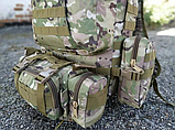 Військово-тактичний рюкзак Molle Assault 55 L+ 3 органайзери Мультикам, фото 4