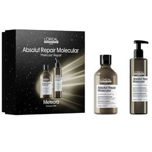 Набір для молекулярного відновлення структури пошкодженого волосся Шампунь 300 мл + сироватка, що змивається, 250 мл L'Oreal, фото 1