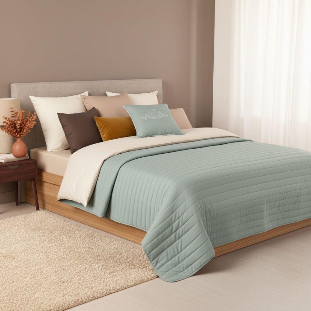 Покривало на ліжко 220х240 см IDEIA, двостороннє, якісна стібка, мікрофібра, фото 1