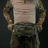 Тактична сумка-бананка олива, фото 6