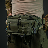 Тактична сумка-бананка олива, фото 7
