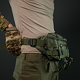 Тактична сумка-бананка олива, фото 8