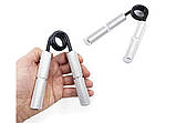 Еспандер кистьовий EasyFit Hand Grip PRO металевий , опір 70 кг, Срібний EF-1902-150, фото 3