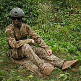 Тактичний Польовий Каремат для Сидіння Потрійний Розкладний | Військовий Килимок Cordura/Мультикам, фото 6