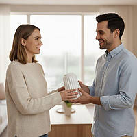 Набір із 3 керамічних ваз Білий