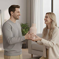 Набір із 3 керамічних ваз Бежевий.