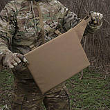 Універсальний Каремат-сидушка (36х27х20 см) Kiborg Cordura Coyote Каремат під балістичний пакет, фото 8