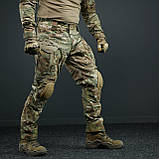 Тактичні бойові штани з наколінниками G4 Мультикам, фото 6