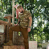 Тактичні койот штани Kiborg Tactic Gen.1 + 6 функціональних кишень | Матеріал Ріп-стоп (S), фото 4