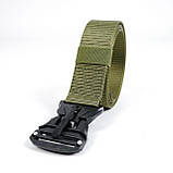 Тактичний ремінь з металічною пряжкою на магніті Чорний, фото 5
