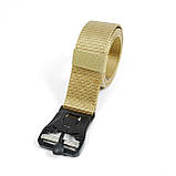 Тактичний ремінь з металічною пряжкою на магніті Чорний, фото 7