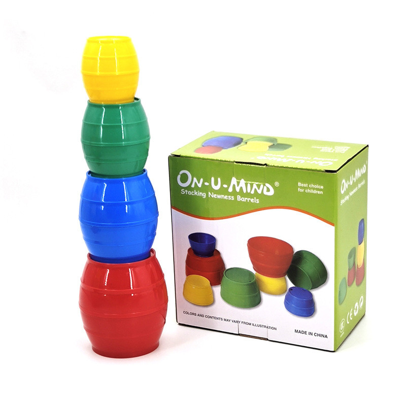 Розвиваючий набір пірамідка Бочечки від Obetty, фото 1