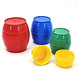 Розвиваючий набір пірамідка Бочечки від Obetty, фото 2