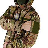 Тактична зимова Куртка-Бушлат Чоловіча для ЗСУ Kiborg (Таслан DK) XL(52) / Бушлат Камуфляж Мультикам Omni-Heat, фото 9