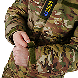 Тактична зимова Куртка-Бушлат Чоловіча для ЗСУ Kiborg (Таслан DK) XL(52) / Бушлат Камуфляж Мультикам Omni-Heat, фото 10