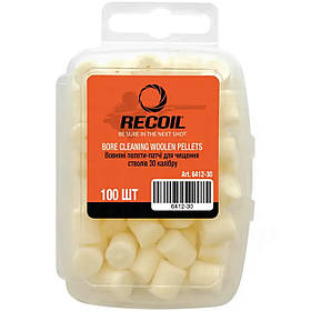 Вовняні пелети-патчі для чищення стволів 30 калібру Recoil 100 шт.