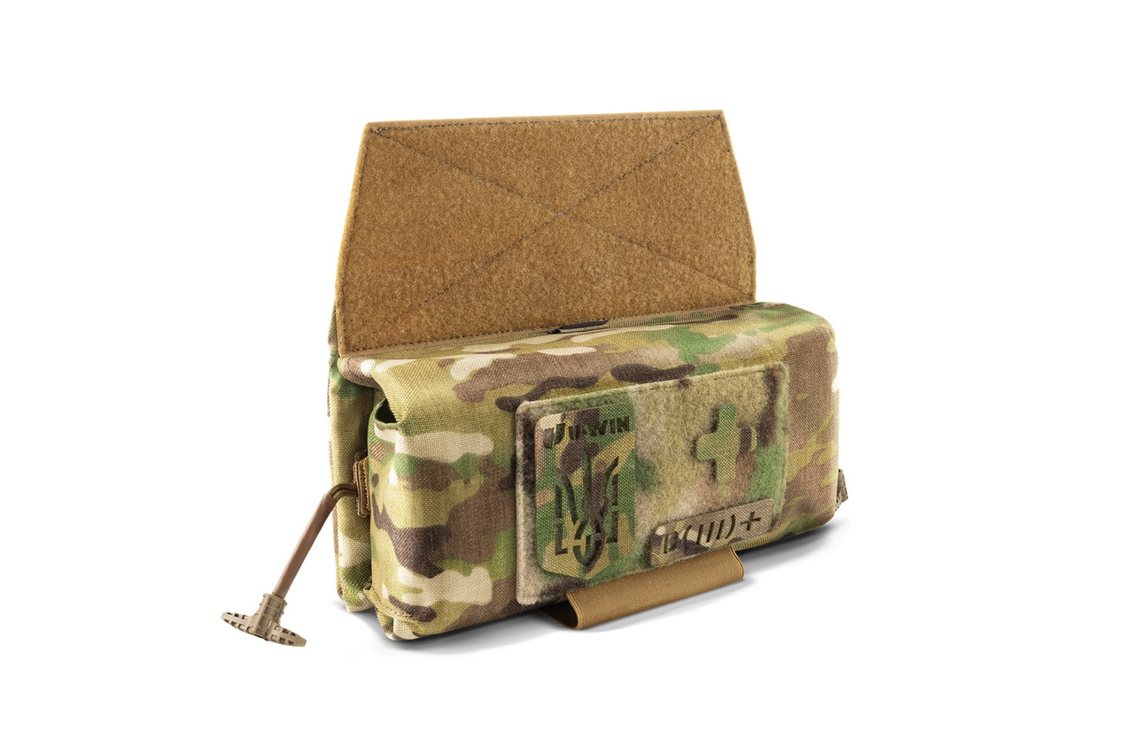 Горизонтальний тунельний аптечний підсумок Roll з можливістю встановлення балістичного захисту U-WIN PRO MultiCam, фото 1