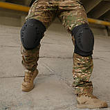 Чорні наколінники Kiborg з швидким скидом Виготовлені з 3D підкладкою та наповнювачем поліформом, фото 6