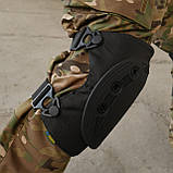 Чорні наколінники Kiborg з швидким скидом Виготовлені з 3D підкладкою та наповнювачем поліформом, фото 8