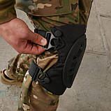 Чорні наколінники Kiborg з швидким скидом Виготовлені з 3D підкладкою та наповнювачем поліформом, фото 9