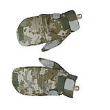 Тактичні утепленні зимові рукавиці Softshell піксель S, фото 3